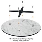 HPL (High Pressure Laminated) Επιφάνεια Τραπεζιού Απόχρωση Black Marble, UV 60x80cm/12mm - Image 6