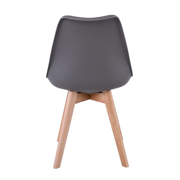 MARTIN Καρέκλα Τραπεζαρίας Κουζίνας, Ξύλο, PP Ανθρακί, Αμοντάριστη Ταπετσαρία 48x56x82cm - Image 9