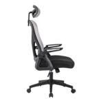 BF3050 Πολυθρόνα Γραφείου- Διευθυντή, Mesh Μαύρο-Γκρι, Μπράτσα up-down 63x63x118/128cm - Image 9