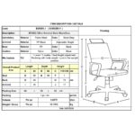 BF3050 Πολυθρόνα Γραφείου- Διευθυντή, Mesh Μαύρο-Γκρι, Μπράτσα up-down 63x63x118/128cm - Image 12