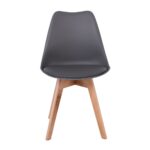 MARTIN Καρέκλα Τραπεζαρίας Metal Cross, Ξύλο Φυσικό PP Ανθρακί Αμοντάριστη Ταπετσαρία 48x56x82cm - Image 10