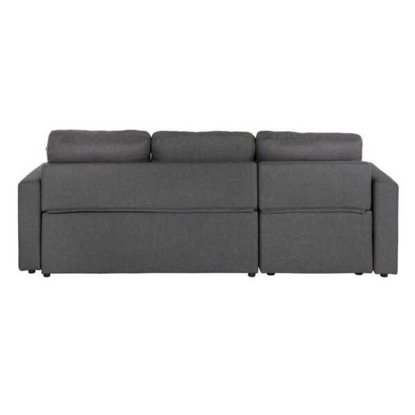 MONTREAL-W Καναπές - Κρεβάτι Γωνία Αναστρέψιμη με Χώρο Αποθήκευσης, Ύφασμα Γκρι 219x144x64x80cm Bed:144x198cm - Image 12