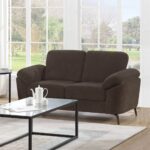 KATRINA Καναπές 2θ - Σαλονιού - Καθιστικού, Ύφασμα Καφέ, K/D 162x87x89cm - Image 4