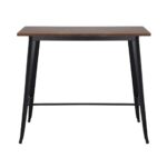RELIX Wood Dark Oak Τραπέζι Bar-Pro, Μέταλλο Βαφή Μαύρο 120x60x102cm - Image 8