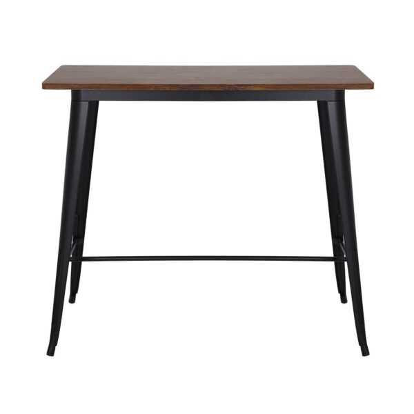 RELIX Wood Dark Oak Τραπέζι Bar-Pro, Μέταλλο Βαφή Μαύρο 120x60x102cm - Image 8