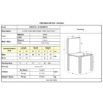 CLARA Καρέκλα Τραπεζαρίας Μέταλλο Βαφή Μαύρο, Ύφασμα Σκούρο Γκρι 50x62x87cm - Image 6