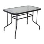 BALENO Τραπέζι Κήπου Βεράντας, Μέταλλο Βαφή Μαύρο 110x60x71cm - Image 4