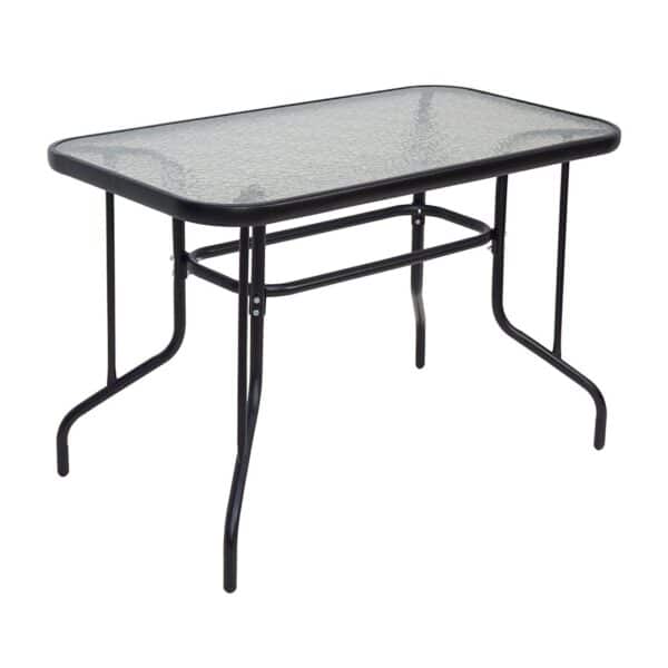 BALENO Τραπέζι Κήπου Βεράντας, Μέταλλο Βαφή Μαύρο 110x60x71cm - Image 4