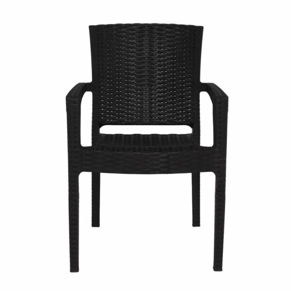 LORA-Pro Πολυθρόνα Στοιβαζόμενη, PP (Rattan Look) Απόχρωση Καφέ Σκούρο 58x61x87cm - Image 11