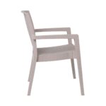 LORA-Pro Πολυθρόνα Στοιβαζόμενη, PP (Rattan Look) Απόχρωση Μπεζ 58x61x87cm - Image 9