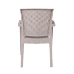 LORA-Pro Πολυθρόνα Στοιβαζόμενη, PP (Rattan Look) Απόχρωση Μπεζ 58x61x87cm - Image 10