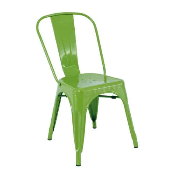 RELIX Καρέκλα Στοιβαζόμενη, Μέταλλο Βαφή Lime 44x49x84cm - Image 7