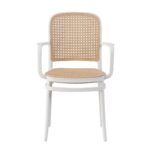 FLORENCE Πολυθρόνα PP Άσπρο, PP Rattan Μπεζ, Στοιβαζόμενη 54x54x84cm - Image 11