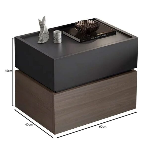 VANITY Κομοδίνο, Αποχρώσεων Sonoma Oak & Grey, με Αποσπώμενα χρωματικά Μέρη 60x40x45cm - Image 6