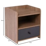 ORIENT Κομοδίνο με 1 Συρτάρι, Απόχρωση Sonoma Oak-Grey 43x40x49cm - Image 6