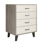 ELIOT Συρταριέρα, με 4 Συρτάρια, Απόχρωση Sonoma-Άσπρο 60x40x80cm - Image 4