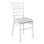 ILONA Καρέκλα-Pro Εστίασης - Catering Στοιβαζόμενη PP Άσπρο Μαξιλάρι Pu Άσπρο (Αδιάβροχο) 40x47x89cm - Image 4