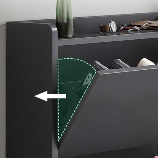 Παπουτσοθήκη MDF - Melamine Απόχρωση Γκρι 80x17x115cm - Image 6