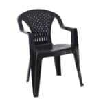 PORTOFINO Πολυθρόνα Τραπεζαρίας Κήπου - Βεράντας, PP Ανθρακί, Στοιβαζόμενη 57x56x80cm - Image 6