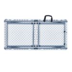 BLOW-R Τραπέζι Catering Πτυσσόμενο (Βαλίτσα) - Ρυθμ/νο Ύψος, Μέταλλο Γκρι, HDPE Άσπρο 122x60cm H.56/73cm - Image 7