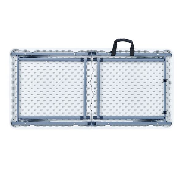 BLOW-R Τραπέζι Catering Πτυσσόμενο (Βαλίτσα) - Ρυθμ/νο Ύψος, Μέταλλο Γκρι, HDPE Άσπρο 122x60cm H.56/73cm - Image 7