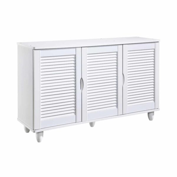 Παπουτσοθήκη 3 Πόρτες Απόχρωση Άσπρο 110x33x77cm - Image 4