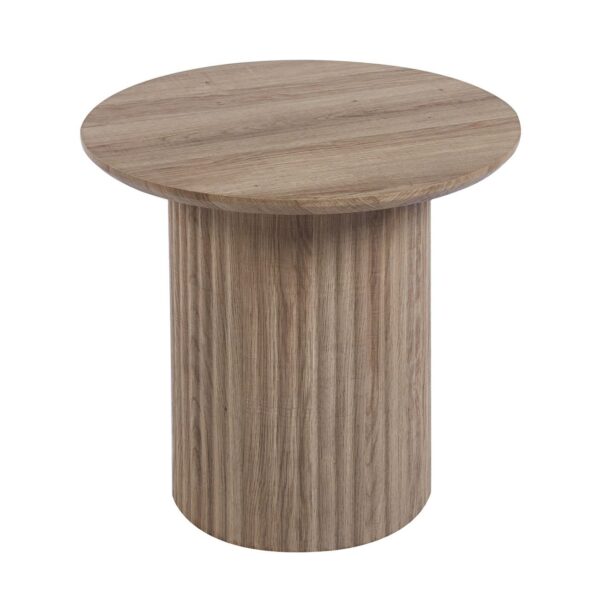 DIAZ Set-2 Τραπεζάκια Σαλονιού-Καθιστικού, ΜDF Απόχρωση Sonoma Φ.50 H.45cm + Φ.80 H.40cm - Image 7