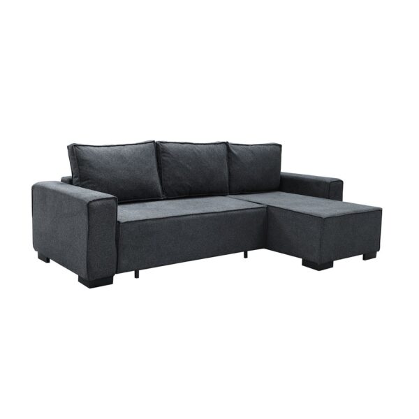 LONDON Καναπές - Κρεβάτι Αριστερή Γωνία, Ύφασμα Ανθρακί Sofa:271x158x90 Bed:137x227cm - Image 9