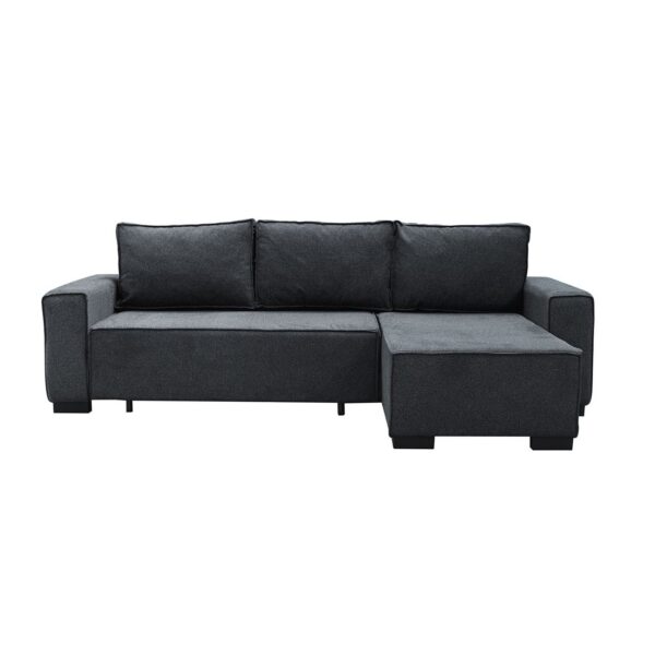 LONDON Καναπές - Κρεβάτι Αριστερή Γωνία, Ύφασμα Ανθρακί Sofa:271x158x90 Bed:137x227cm - Image 10