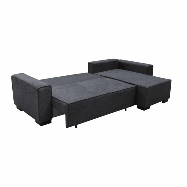 LONDON Καναπές - Κρεβάτι Αριστερή Γωνία, Ύφασμα Ανθρακί Sofa:271x158x90 Bed:137x227cm - Image 11