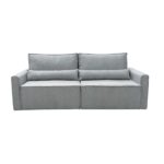 LIDRA Καναπές – Κρεβάτι 3Θέσιος, Ύφασμα Γκρι Sofa:220x110x90 Bed:137x196cm - Image 12
