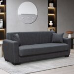 GALAXY Καναπές – Κρεβάτι με Αποθηκευτικό Χώρο, 3Θέσιος Ύφασμα Σκούρο Γκρι Sofa:210x82x81cm Bed:105x180cm - Image 13