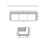 GALAXY Καναπές – Κρεβάτι με Αποθηκευτικό Χώρο, 3Θέσιος Ύφασμα Σκούρο Γκρι Sofa:210x82x81cm Bed:105x180cm - Image 14