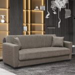 GALAXY Καναπές – Κρεβάτι με Αποθηκευτικό Χώρο, 3Θέσιος Ύφασμα Καφέ Sofa:210x82x81cm Bed:105x180cm - Image 13