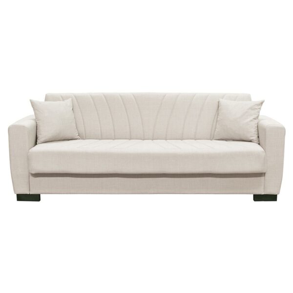 GALAXY Καναπές – Κρεβάτι με Αποθηκευτικό Χώρο, 3Θέσιος Ύφασμα Μπεζ Sofa:210x82x81cm Bed:105x180cm - Image 10