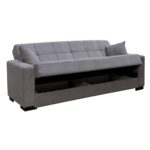 CARSON Καναπές – Κρεβάτι με Αποθηκευτικό Χώρο, 3Θέσιος Ύφασμα Γκρι Sofa:225x94x94cm Bed:120x190cm - Image 11
