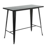 RELIX Τραπέζι Bar Μέταλλο Βαφή Μαύρο 120x60x103cm - Image 4