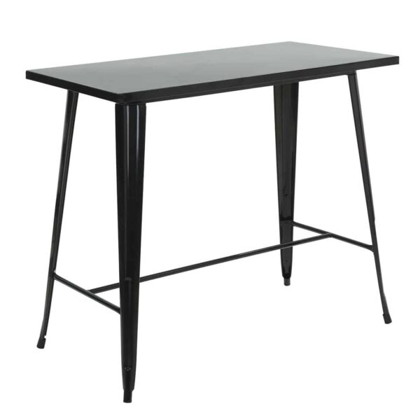 RELIX Τραπέζι Bar Μέταλλο Βαφή Μαύρο 120x60x103cm - Image 4