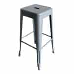 RELIX Σκαμπό Bar Στοιβαζόμενο, Μέταλλο Βαφή Γκρι 42x42 H.76cm - Image 4