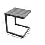 CORTE Βοηθητικό Τραπεζάκι, Μέταλλο Βαφή Μαύρο 35x35x41cm - Image 6