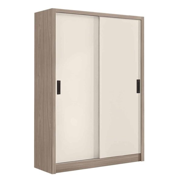 VANITY Ντουλάπα Δίφυλλη - Συρόμενη, Αποχρώσεων Sonoma Oak & Cream 120x60x200cm - Image 5