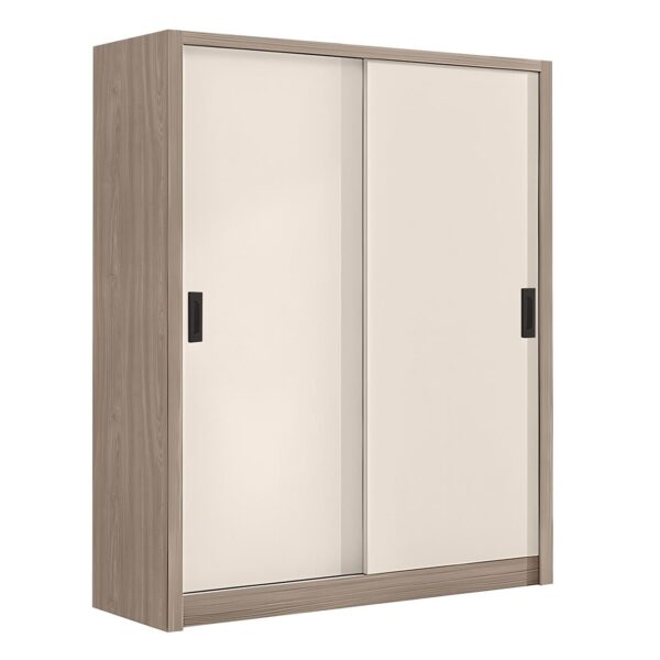 VANITY Ντουλάπα Δίφυλλη - Συρόμενη, Αποχρώσεων Sonoma Oak & Cream 160x60x200cm - Image 5