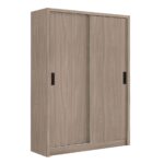 VANITY Ντουλάπα Δίφυλλη - Συρόμενη, Απόχρωση Sonoma Oak 120x60x200cm - Image 5