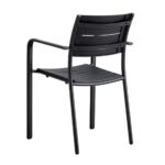 SAGA Πολυθρόνα Στοιβαζόμενη, Μέταλλο Βαφή Μαύρο, PP-UV Μαύρο 56x57x84cm - Image 10