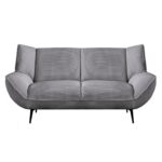 EMERALD Καναπές 2-θέσιος Σαλονιού - Καθιστικού, Ύφασμα Κοτλέ Γκρι 172x88x82cm - Image 4