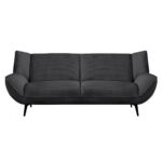 EMERALD Καναπές 3-θέσιος Σαλονιού - Καθιστικού, Ύφασμα Κοτλέ Ανθρακί 212x88x82cm - Image 4