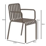 MODIAL Πολυθρόνα Μέταλλο Βαφή Cappuccino 60x51x82cm - Image 6