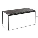 MODIAL Τραπέζι Μέταλλο Βαφή Μαύρο 159x80x75cm - Image 6