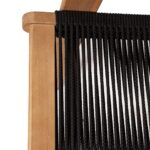 COFFEE Dining Πολυθρόνα Βεράντας - Κήπου, Ξύλο Ακακία Φυσικό, Rope Wicker Μαύρο 56x58x87cm - Image 15