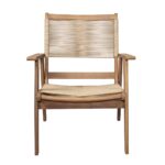 COFFEE Living Πολυθρόνα Καθιστικού Βεράντας - Κήπου, Ακακία Φυσικό-Rope Wicker Μπεζ 66x71x84cm - Image 14